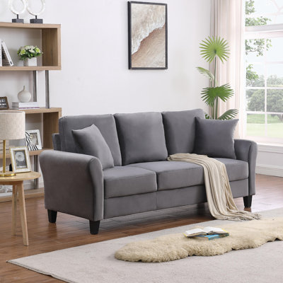 78.35'' Velvet Rolled Arm Sofa -  Rosdorf Park, 3750D527C7064EC29B8CB6FCE00FA07D