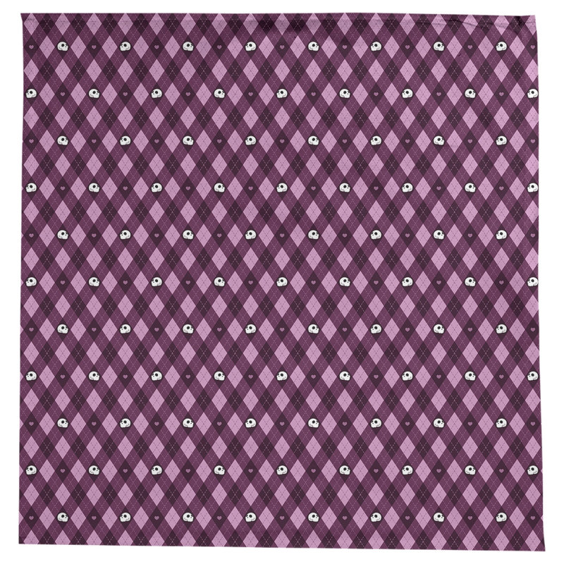 Nappe argyle crânes Avicia, Rose