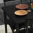 5 Piece Dining Table Set for 4, Rectangular Wood Metal Kitchen Table with 4 Upholstered Chairs, Space Saving Compact Dining Set for Small Apartment Studio