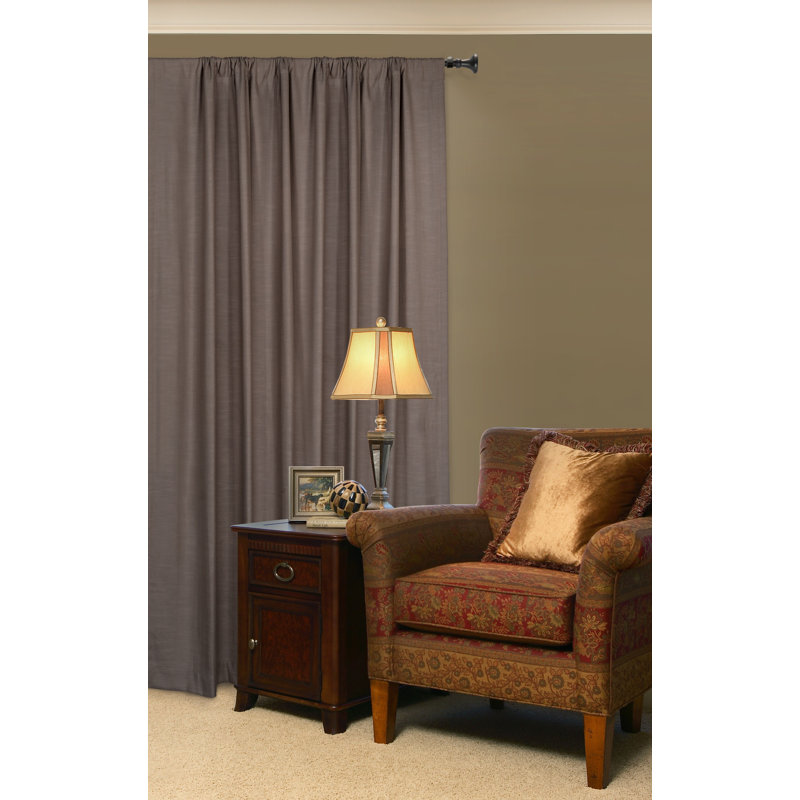 Tringle à rideaux simple ajustable 5/8 po étain, 48 po à 84 po