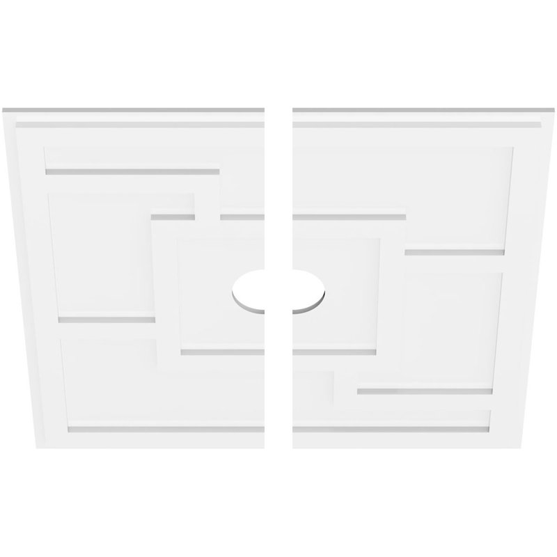 Médaillon de plafond contemporain en PVC de qualité architecturale Knox, H 30 po x l 30 po x P 1 po
