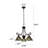 3 - Light Glass Chandelier