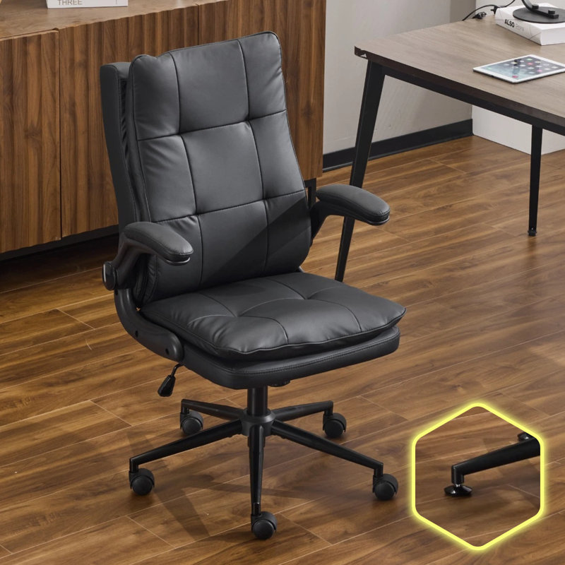 Chaise de bureau pivotante 25,6 po, Noir