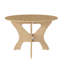 Table de salle à manger pliante 43 po pour petits espaces, table en panneau de fibres à densité moyenne avec placage de chêne sauvage-129285178
