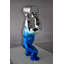 Statue King Kong en textile Gniya rouge et or avec un tonneau, taille: 14 po x 7 po x H 24 po-2040102719