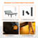 3100 Series Urban Grey Adjustable Bed Frame with 12” Hybrid Mattress, Massage, Anti-Snore