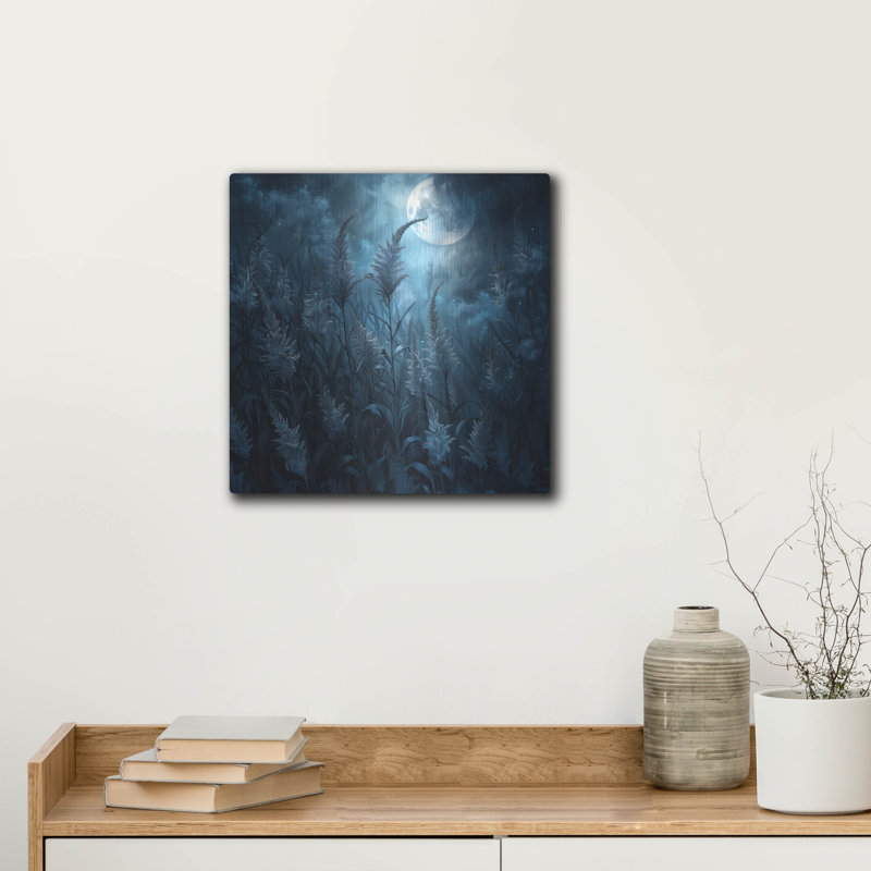 Art mural en métal Winston Porter «Moon Dance» par r3darch0n, H 12 po x l 12 po