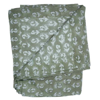 Fabdivine 18X18 Inch Cotton Napkins Set – Eco-Friendly & Elegant Table Décor, Super Star, Green