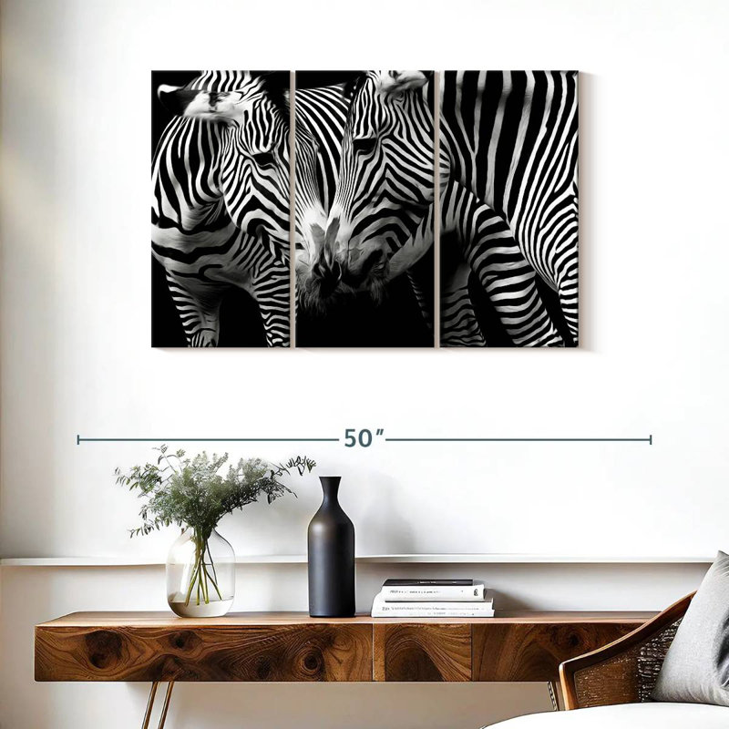 Brampt Nuzzling Zebra, 24" H x 38" W