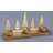 Pine Tree Quintet Christmas Metal Tealight Holder - 13" - Gold