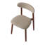 Ensemble de chaises de salle à manger rembourrées Modern 4 pièces avec dossier incurvé et structure en bois massif-1623526115