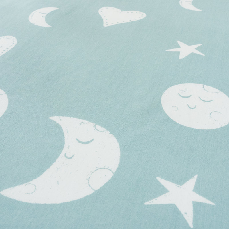 JumpOff Jo - Ensemble de 2 draps-housses pour lit de bébé, drap de lit de bébé 100% coton ultra doux et respirant pour matelas de lit de bébé standard et lits pour tout-petits, 28 po x 52 po - Bears & Moon