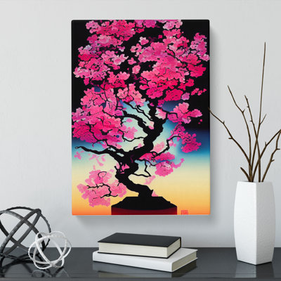 Vibrant Cherry Blossom Tree - Wrapped Canvas