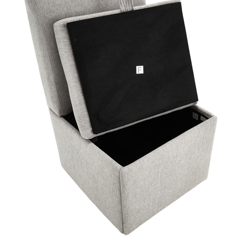 Chaises pivotantes rembourrées avec option de rangement supplémentaire - Revêtement en velours, coussin de siège épais, structure en bois cachée moderne facile à déplacer,