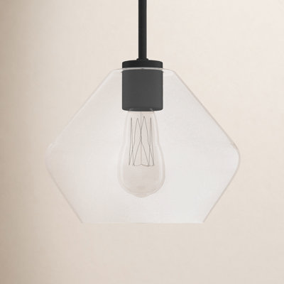 Rooks 10" W Geometric Single Pendant with Adjustable Length 