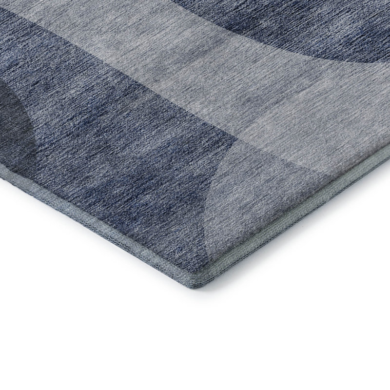 Tapis bleu lavette lavable à la machine de qualité supérieure, Tapis de couloir 2 pi 3 po x 7 pi 6 po
