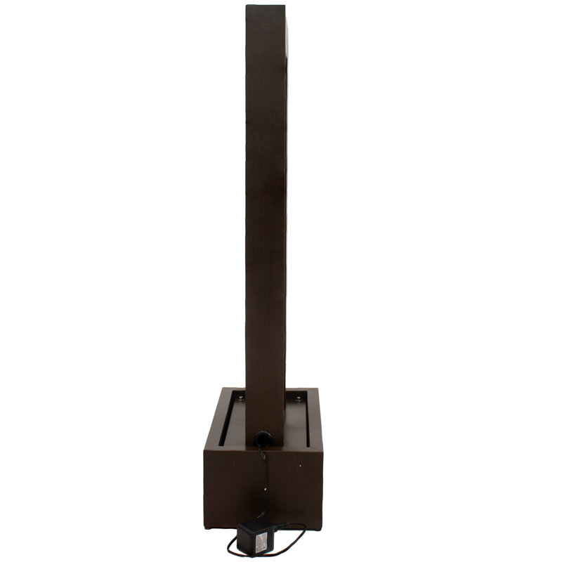 43" Tall Brown Galvanized Steel Outdoor Cascade Fountain with LED Lights