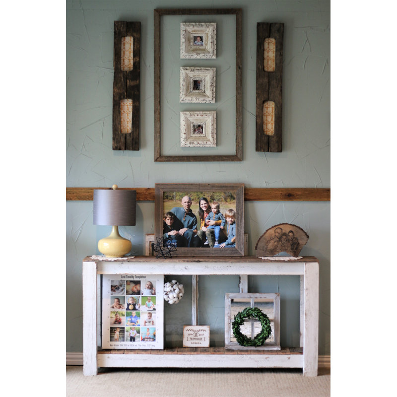 Console Nessa, blanc, Brun, H 30 po x l 60 po x P 10 po
