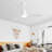 52 Inch Integrated LED 3 Wood Fan Blade Ceiling Fan With Light Kit And 6 Speed Remote Control