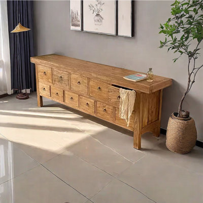 Antique Solid Wood TV Cabinet 78.7 W Storage Credenza