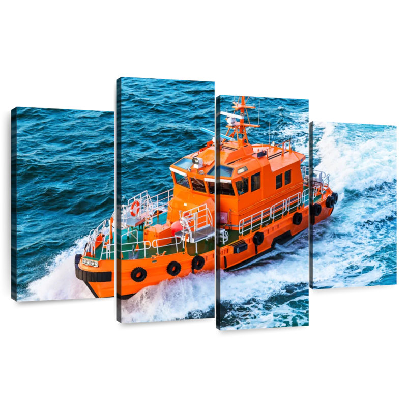 Bateau de sauvetage Mehar Coast Guard, H 32 po x l 52 po