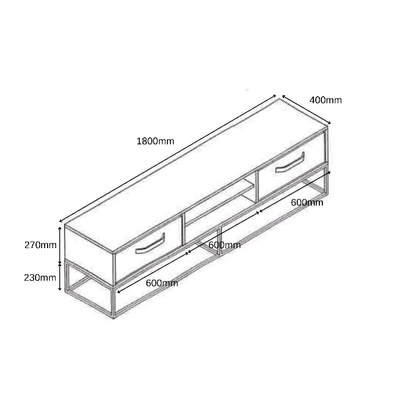 Unfinished TV Stand for TVs up to 75"