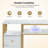 Modern Vanity Makeup Desk, Nail Desk with Drawers and Metal Frame