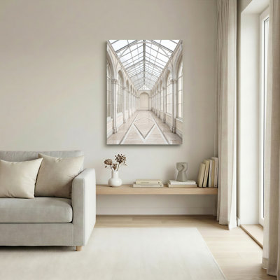 Atrium en verre, reproduction d'art sur toile, ensemble de 1