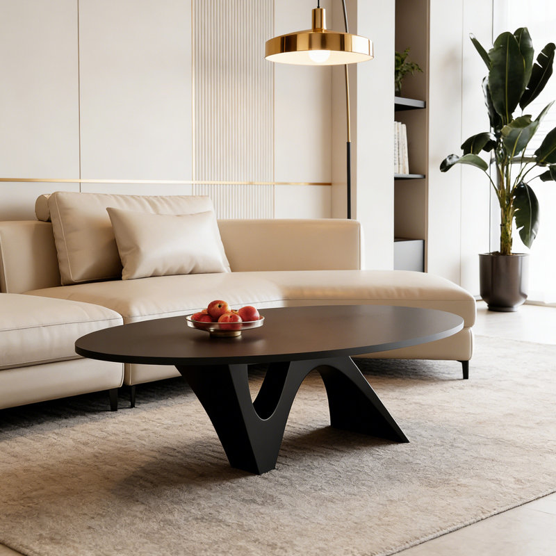 1 table basse simple, H 17,71 po x L 47,24 po x l 23,62 po, Noir