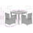  Garden Dining Set Black, Cream White