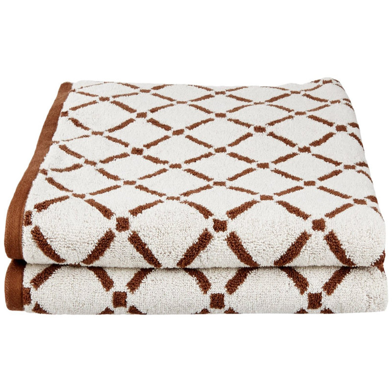 Draps de bain 100% coton Marito, Chocolat/crème