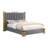 Elvyra Velvet Upholstered Low Profile Platform Bed-808201921-808033229