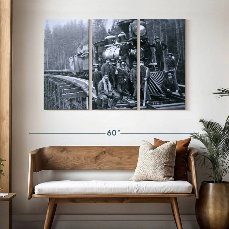 Lilie Railroad Construction Crew 1886, 32" H x 50" W