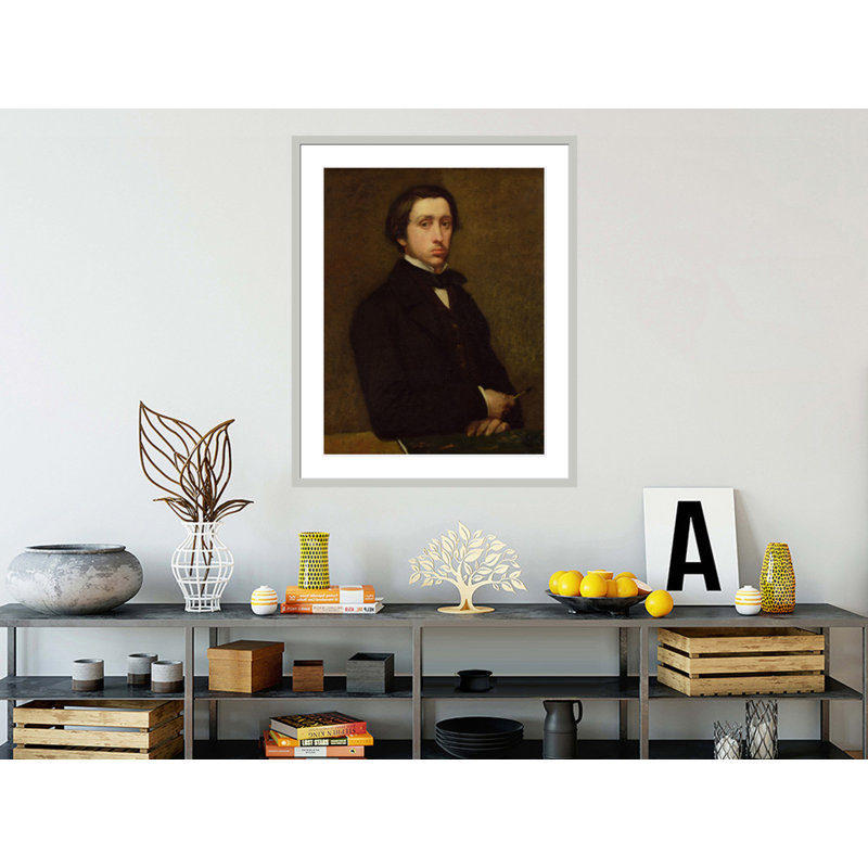 Autoportrait par Edgar Degas - Impression sur toile, H 41,29 po x l 33,5 po