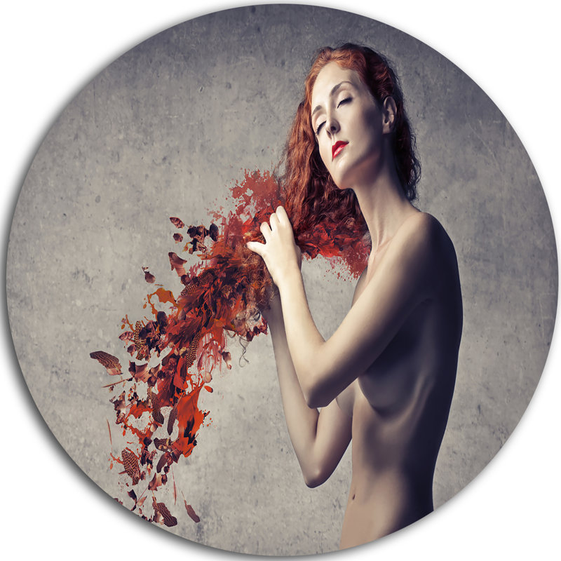 « from red cheveu to leaves », impression, H 11 po x l 11 po x P 1 po, Métal