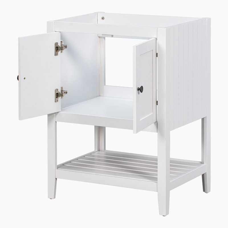 Base de meuble-lavabo simple 23,7 po seulement, Blanc