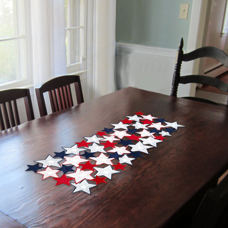 Sylacauga July 4th Celebration Fabric Cutwork Table Runner