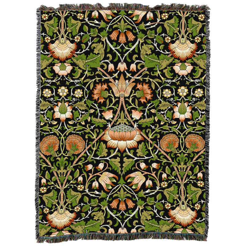 Couverture en laine Pure Country Weavers William Morris Lodden, L 72 po x L 54 po, Tole