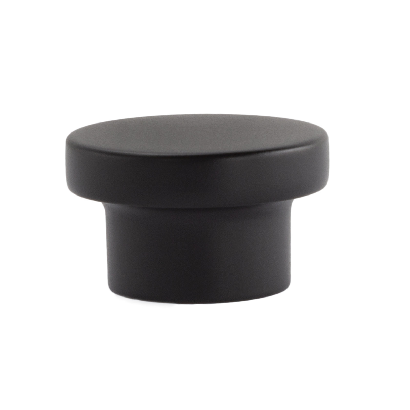 Ethan Round Cabinet Knob, Matte Black, 1 1/4"