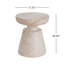 Outdoor/Indoor Lightweight Concrete Side Table/Travertine Finish