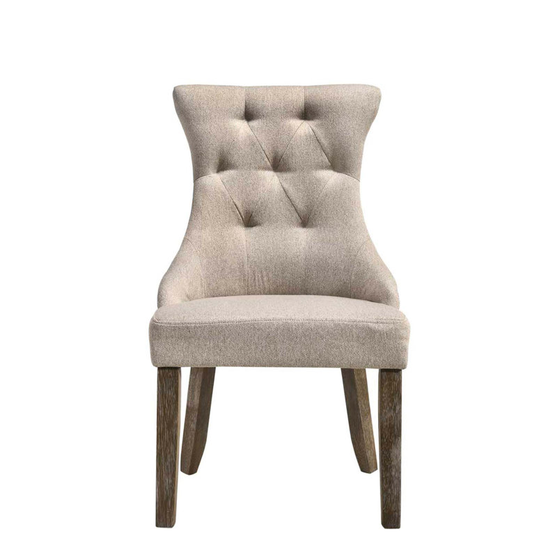 Chaise d'appoint en tissu deux tons Gabrian