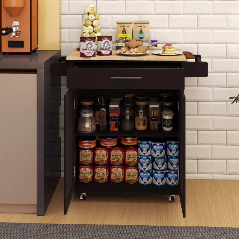 Chariot pour îlot de cuisine polyvalent avec plusieurs composants pratiques