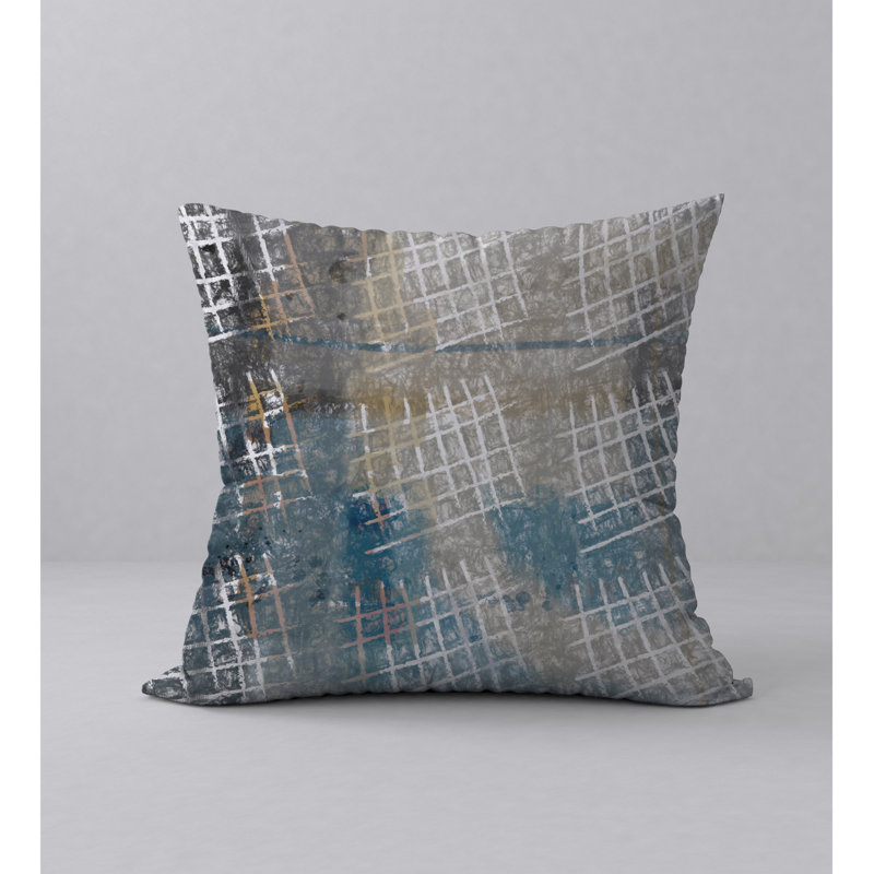Abstract Reversible Throw Pillow, 18" x 18"