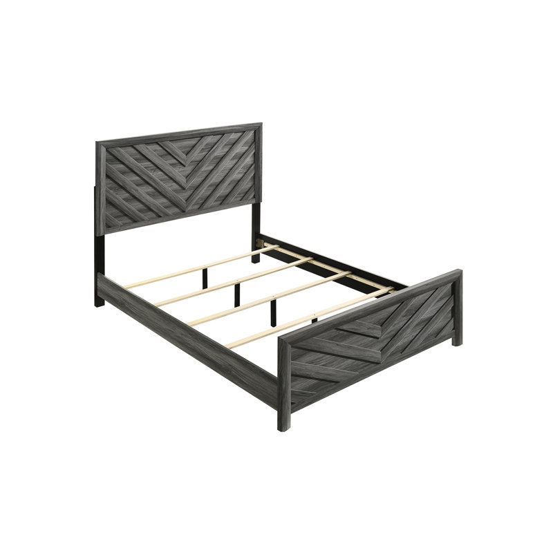 Chic lit simple gris pour une chambre à coucher confortable et moderne avec un design lisse et élégant