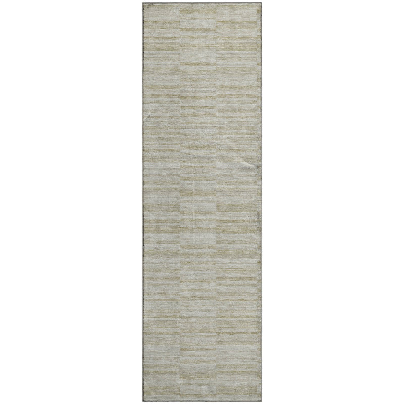 Premium Machine Washable Prisco Taupe Rug, Runner 2'3" x 7'6"