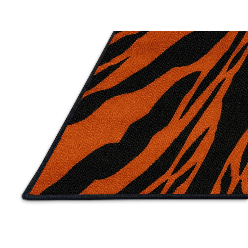Washable Toyger Cats Area Rug, Square 8'