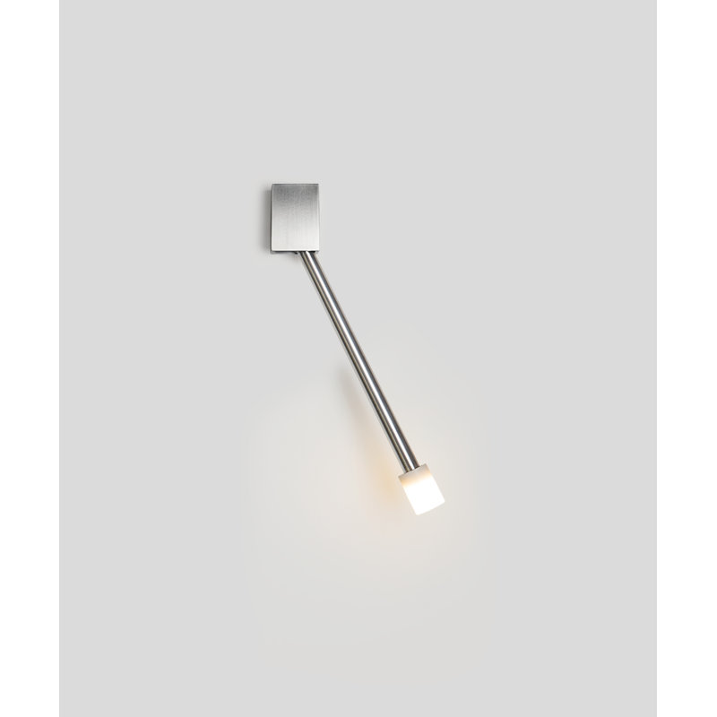 Libri 1 - Light LED Armed Sconce, Brushed Aluminum