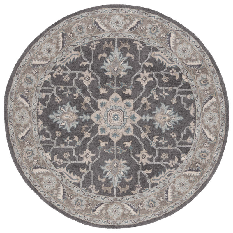 Luitpold Hand Tufted Wool Oriental Rug, Round 6'