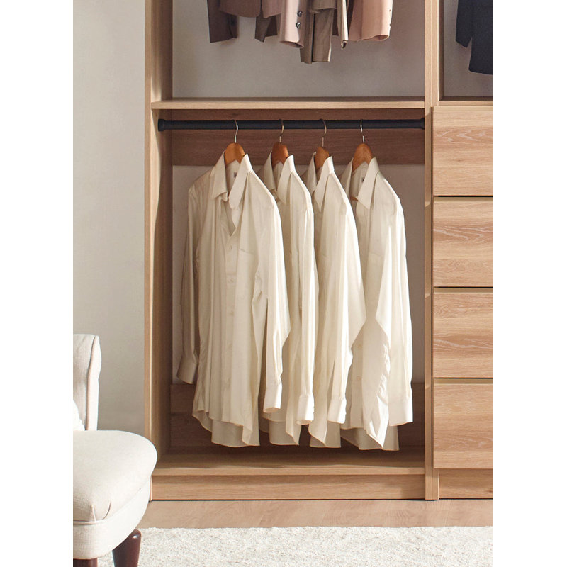 Kalinikos 94.19'' Closet System, Oak