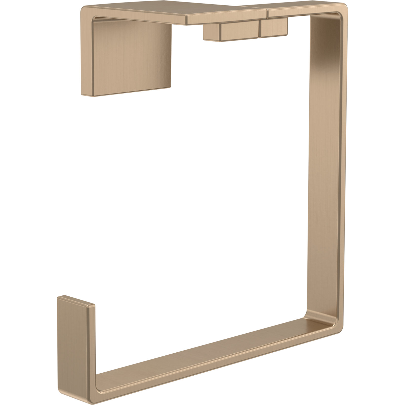 Vero Wall Mount Square Open Towel Ring Bath Hardware Accessory, Brilliance Champagne Bronze